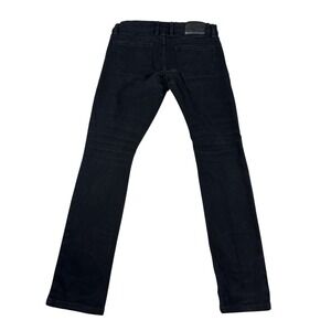 Rude Mens Super Skinny Jeans Black Denim Pants Size 30 x 30 Emo Punk Grunge